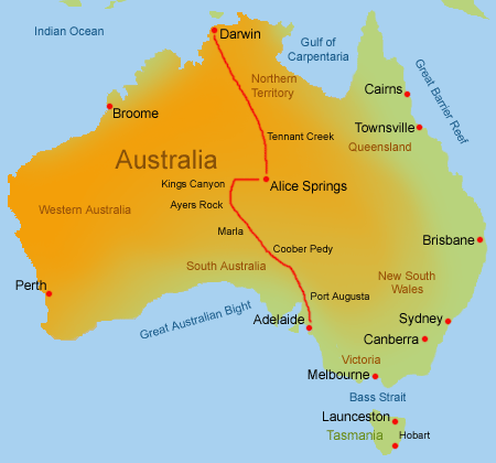 Motorhome Australien Darwin bis Adelaide