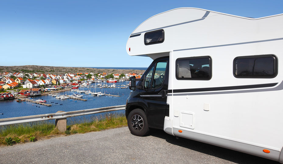 Motorhome Schweden Aussicht Dorf